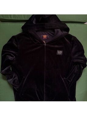 Fb county velvet zip up jacket